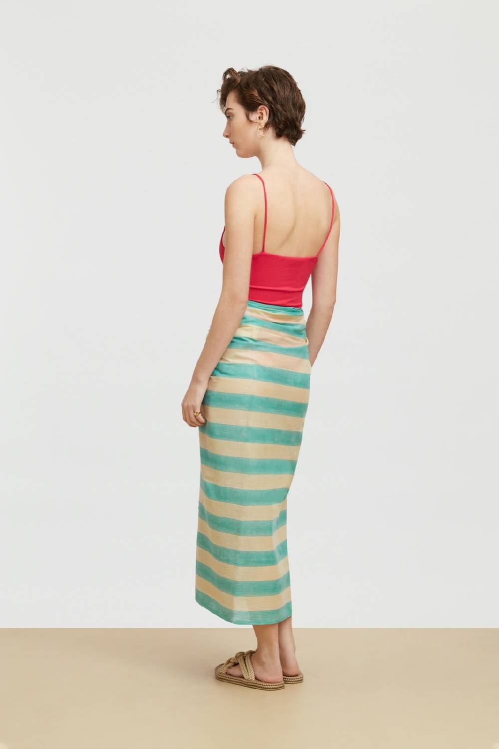 Lisa Corti pareo issimo x lisa corti bouganville stripes white veronese I Più Venduti