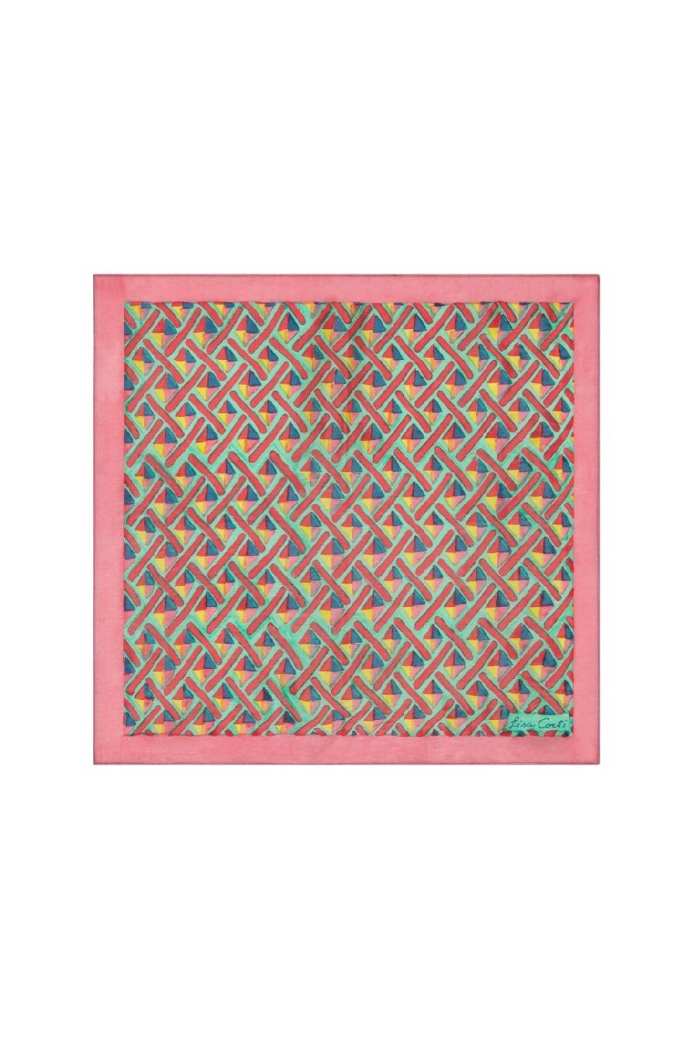 Lisa Corti pochette seta giza aqua 2025