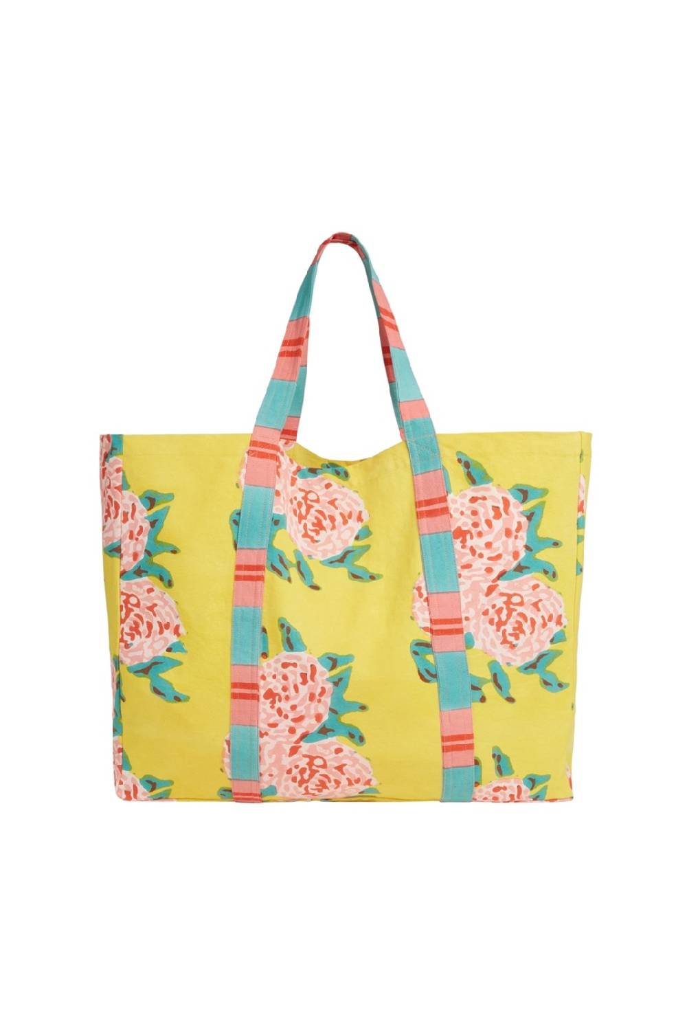 Lisa Corti borsa shopping leopard flower yellow 2025