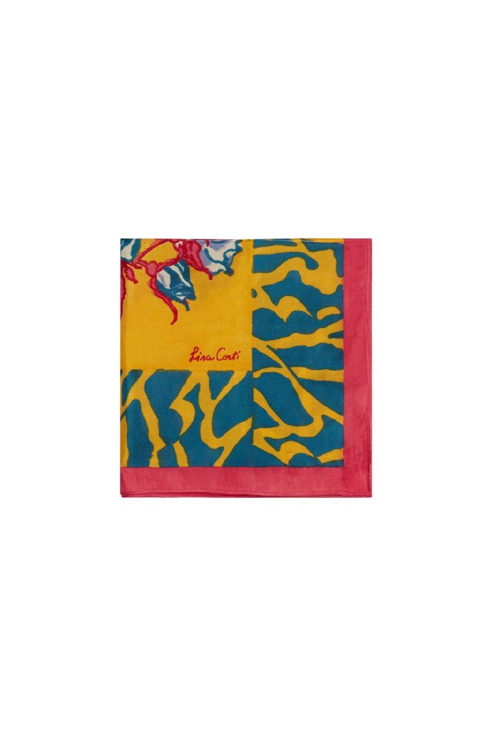 Lisa Corti pochette seta rosa spina orange Negozi Online