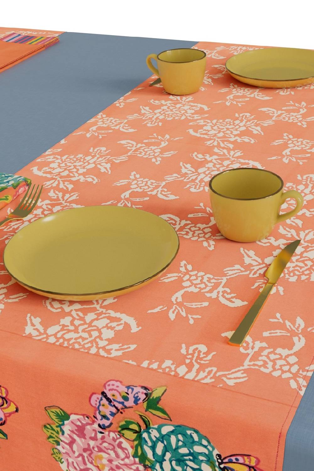 Lisa Corti tovaglietta doppia cotone 50x150cm kandem queen peach Acquista Ora