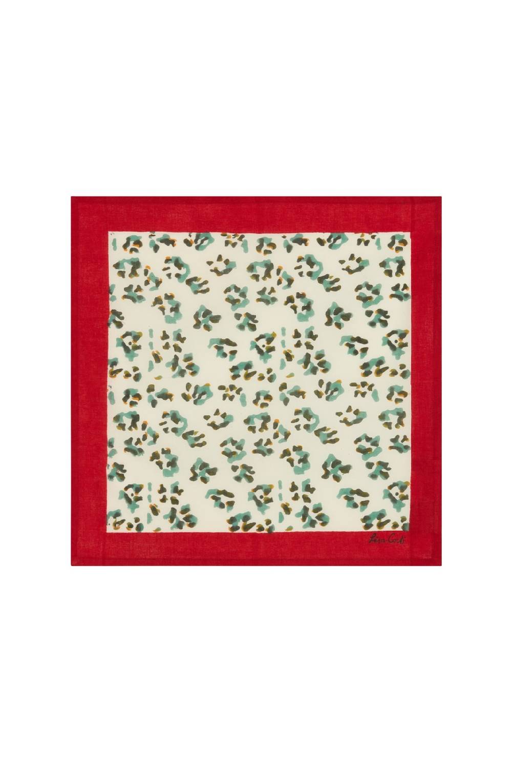 Lisa Corti tovagliolo cotone leopard touch sky Offerta