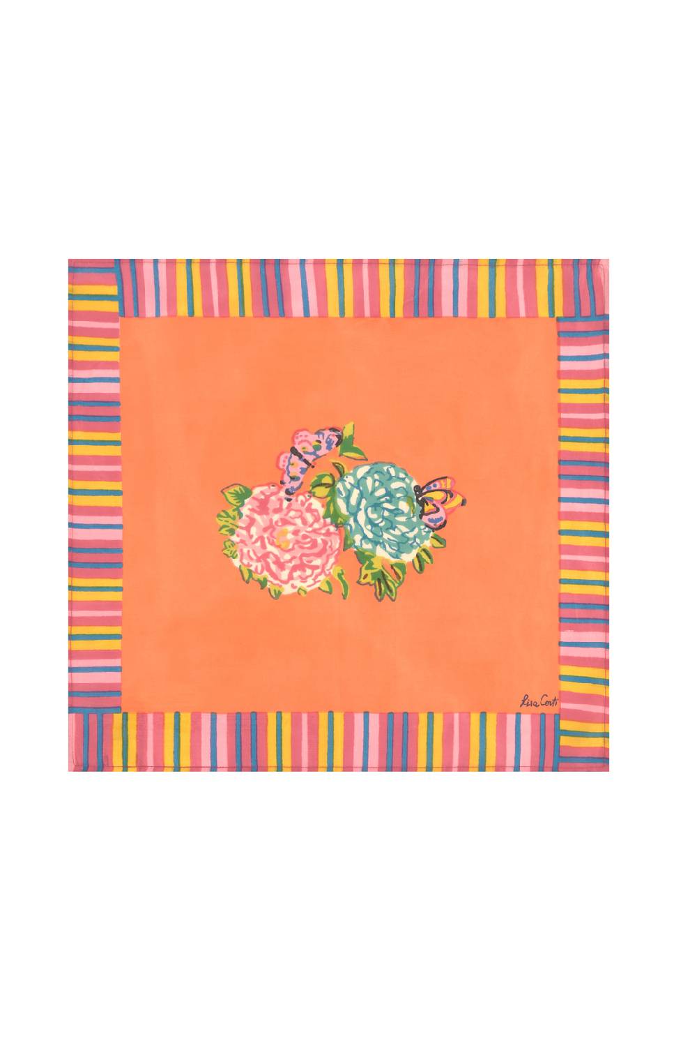 Lisa Corti tovagliolo cotone 50x50cm kandem flower peach Online