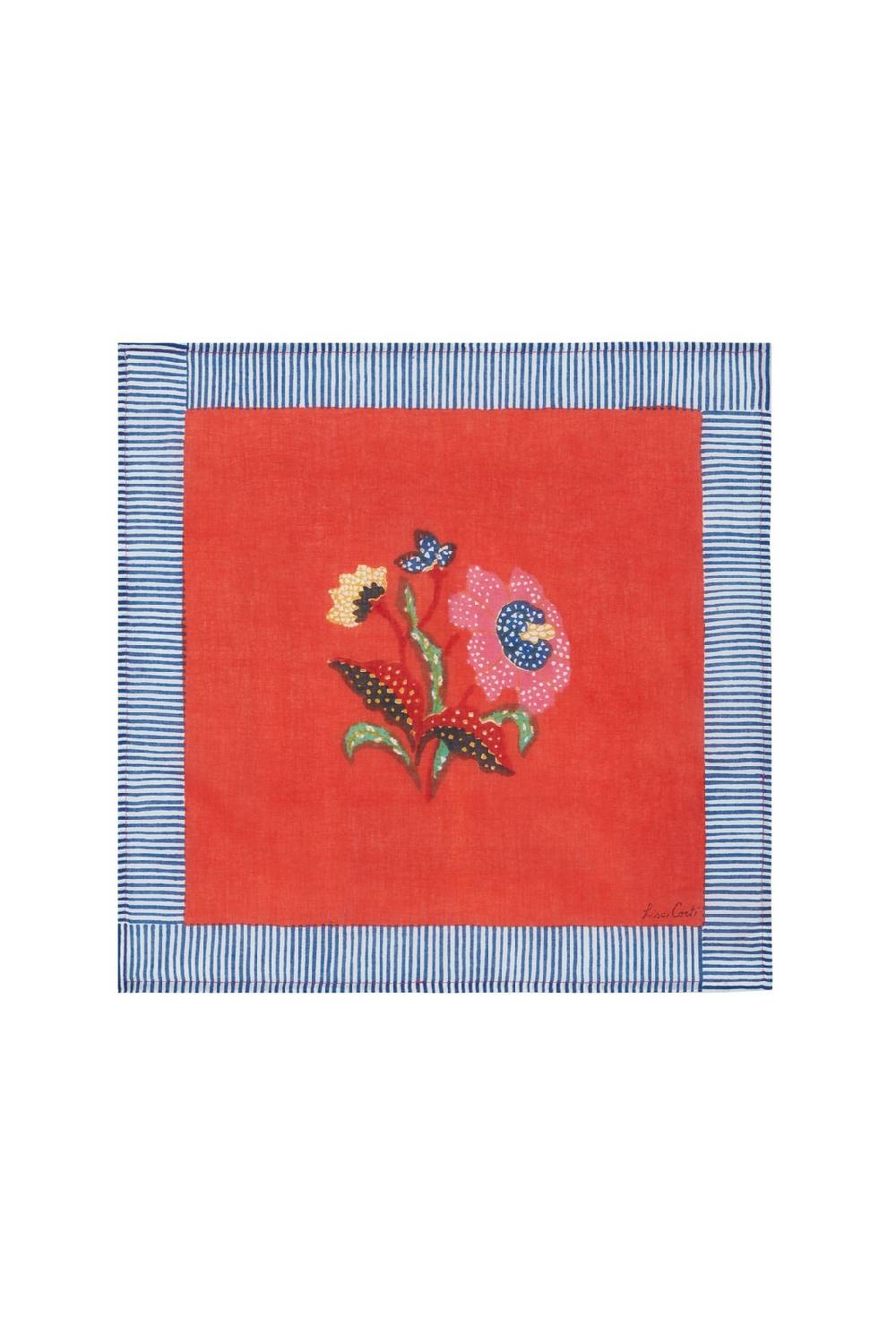 Lisa Corti tovagliolo cotone 50x50cm indonesian red Outlet