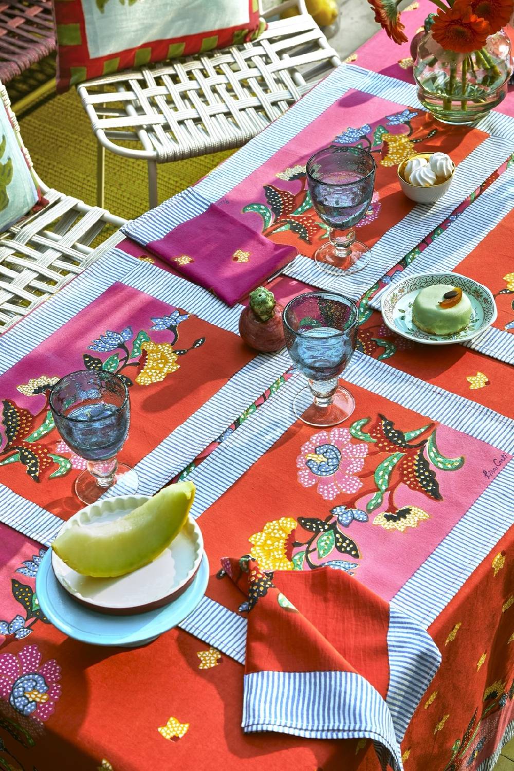 Lisa Corti tovagliolo cotone 50x50cm indonesian red Outlet
