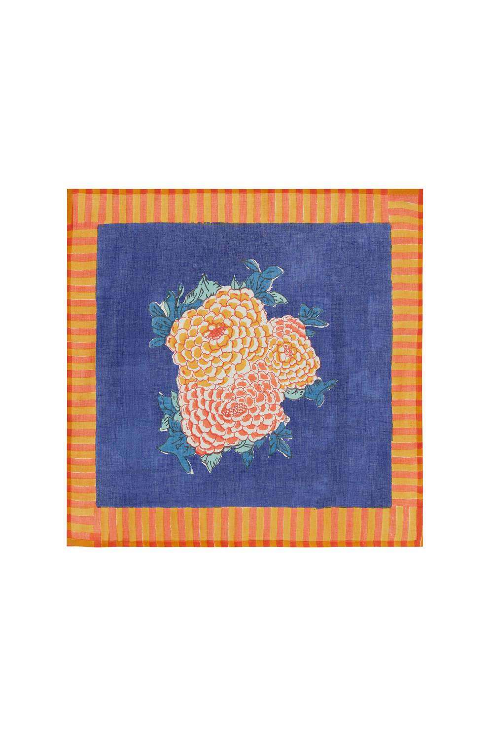 Lisa Corti tovagliolo cotone 50x50cm corolla blue In Vendita