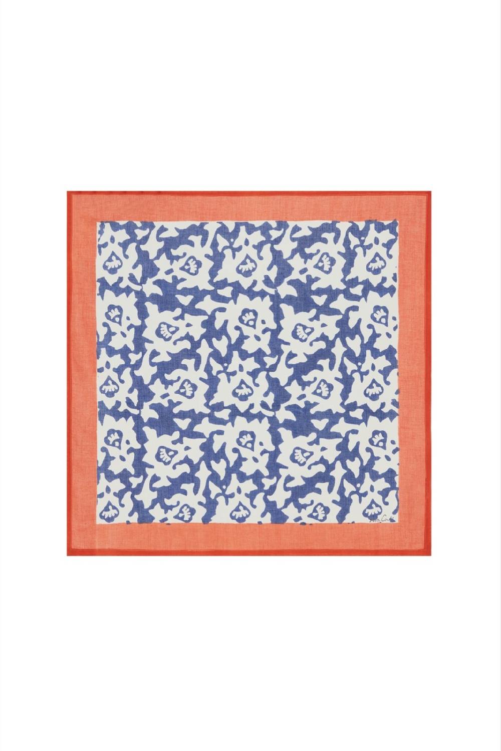 Lisa Corti tovagliolo cotone 50x50cm arabesque blue natural Saldi