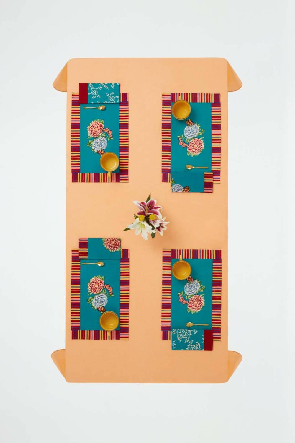 Lisa Corti tovagliolo cotone 50x50cm kandem design green Vendite Flash