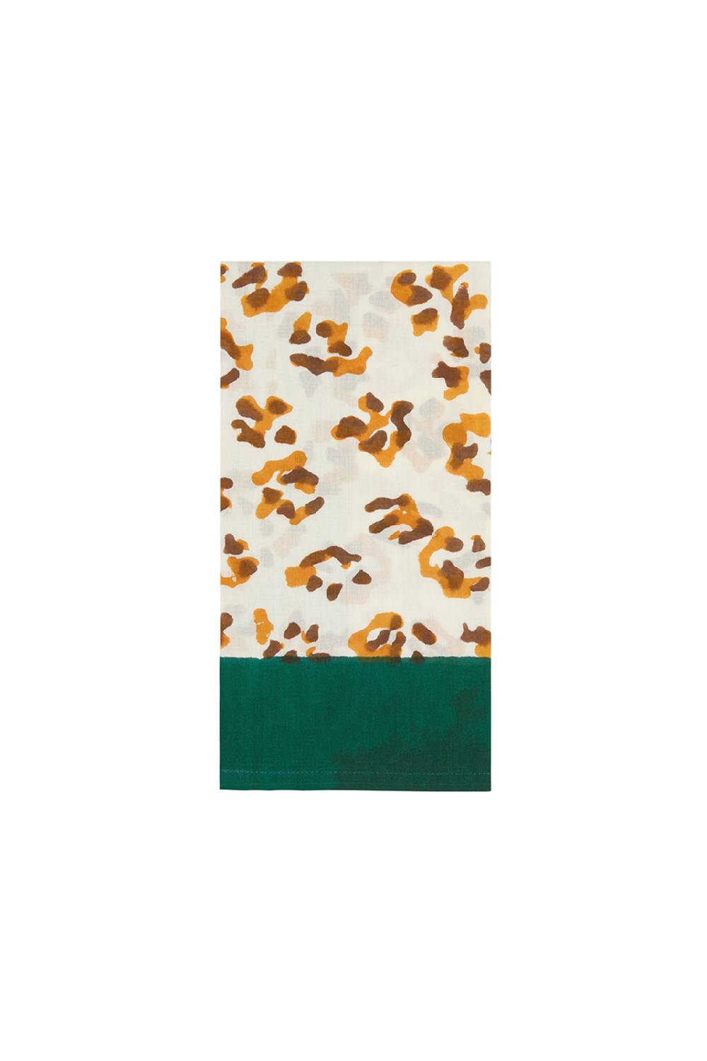 Lisa Corti tovagliolo cotone 50x50cm leopard touch brown Negozio