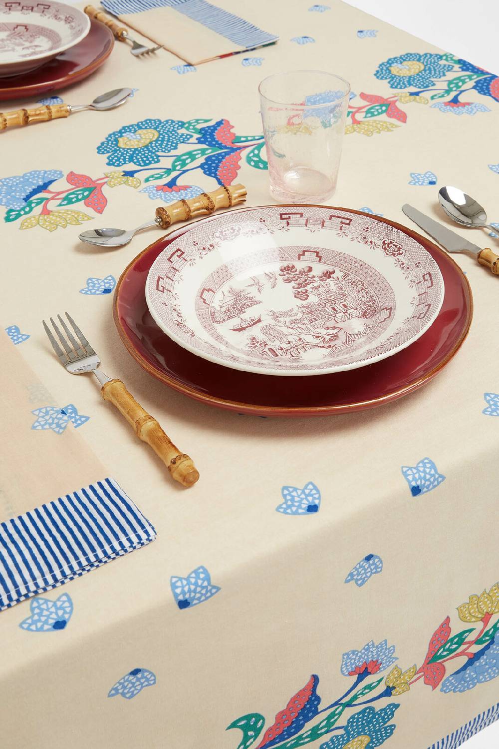 Lisa Corti tovagliolo cotone 50x50cm cutter brooks x lisa corti indonesian natural cold butterfly Italia