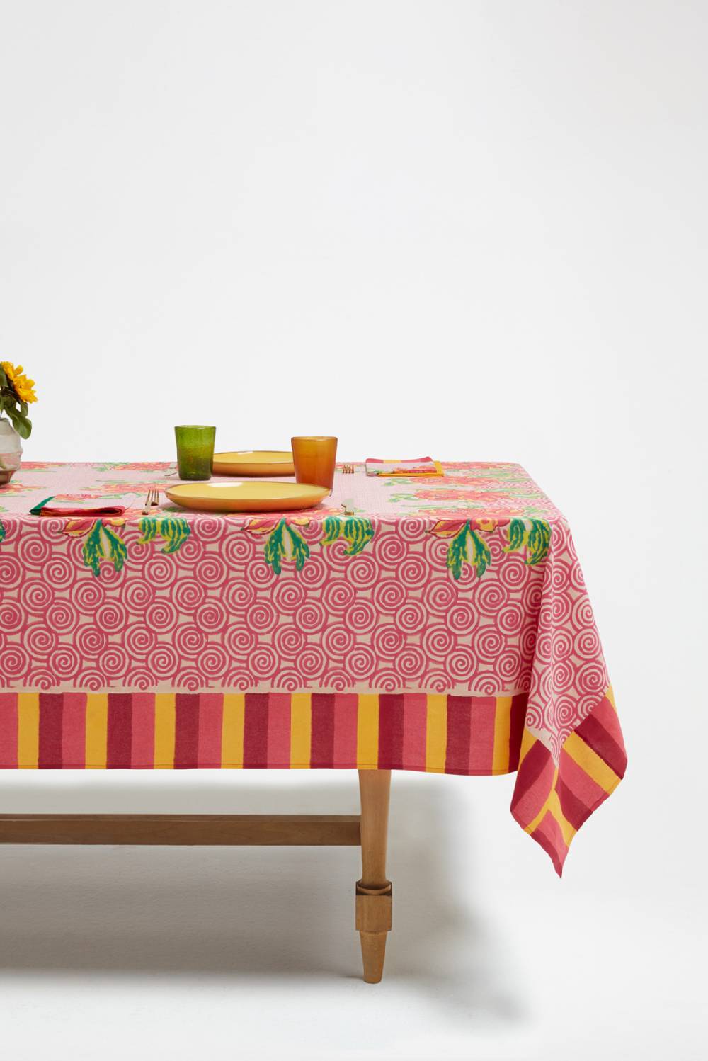 Lisa Corti telo cotone 140x240cm camelia magenta pink Sottocosto