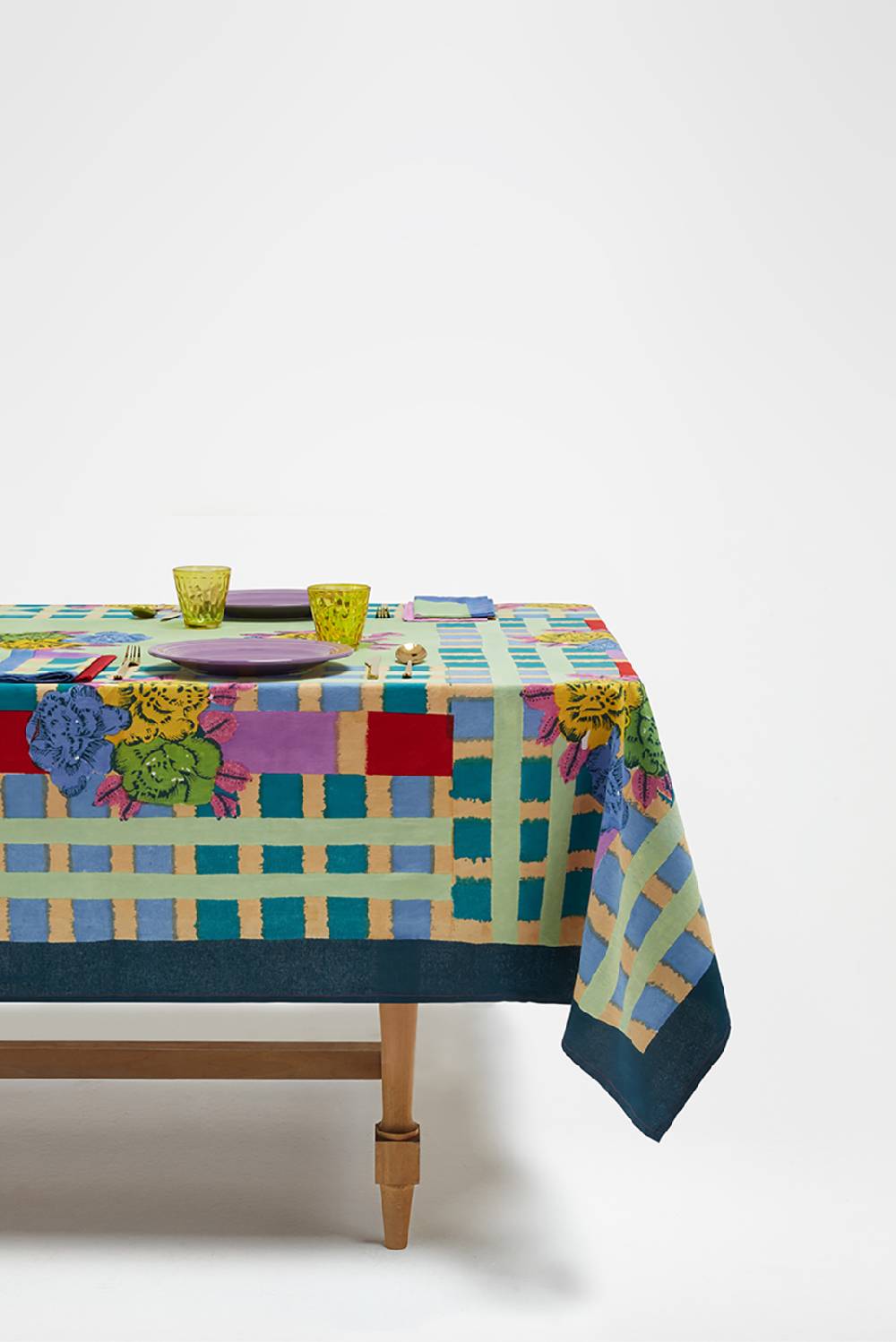 Lisa Corti telo cotone 140x240cm ankara aqua Sconto
