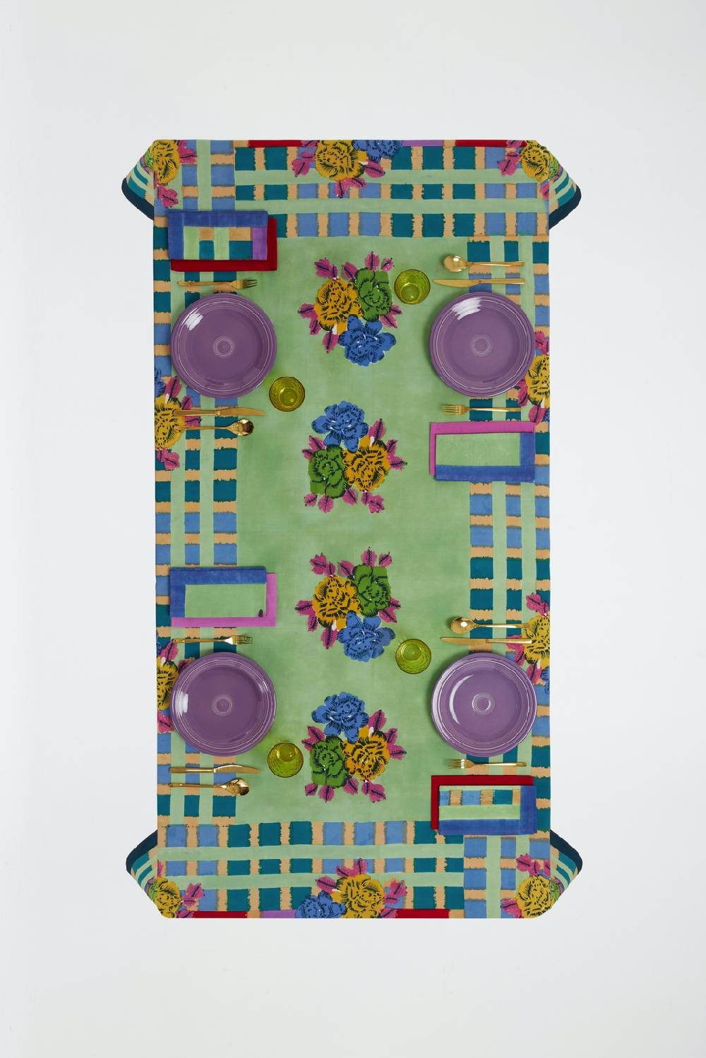 Lisa Corti telo cotone 140x240cm ankara aqua Sconto