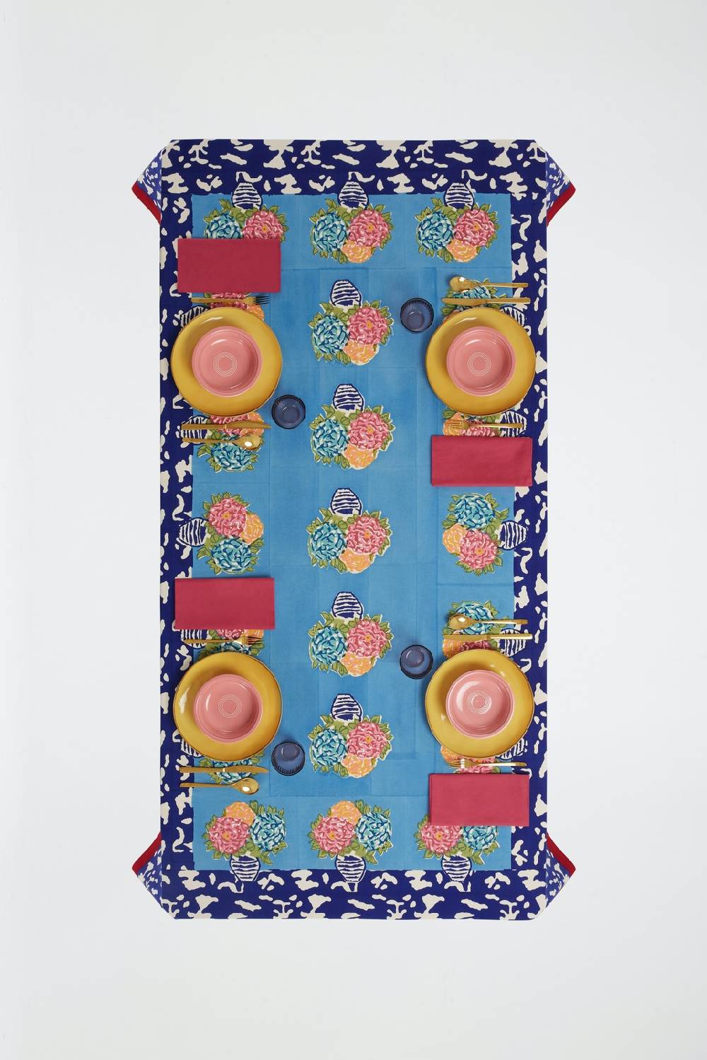 Lisa Corti telo cotone 140x240cm lisa corti x la minervetta blue pot sky Online