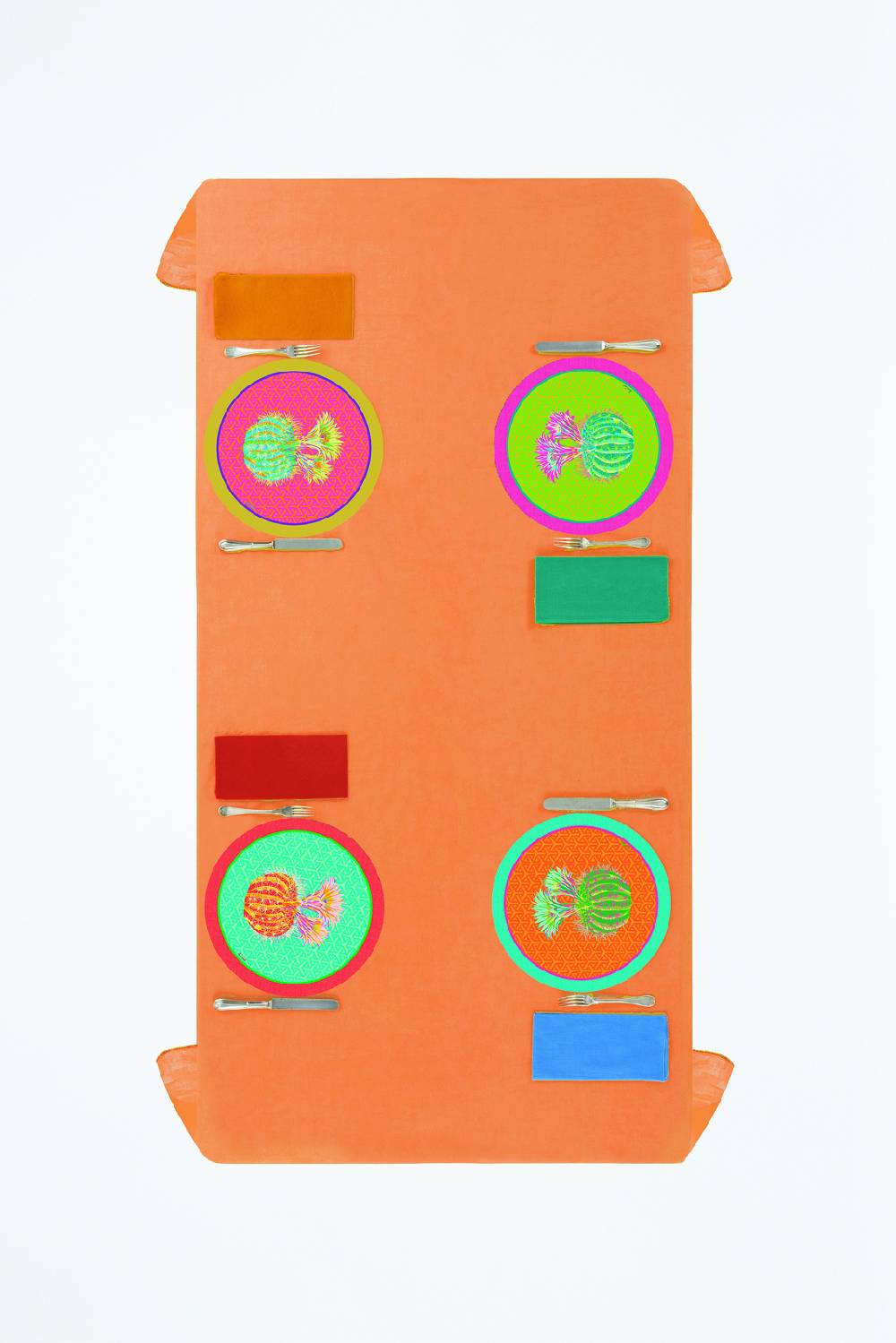 Lisa Corti tovaglietta rigida 34cm cactus orange 2025