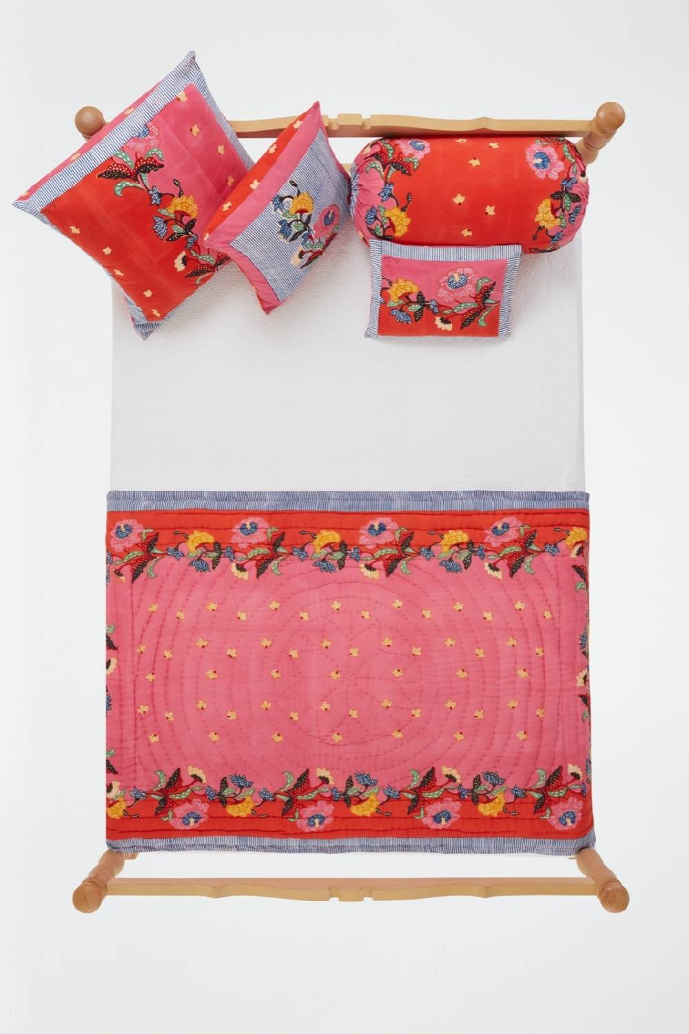 Lisa Corti trapunta reversibile 110x180cm indonesian red rose Fino Al -60%