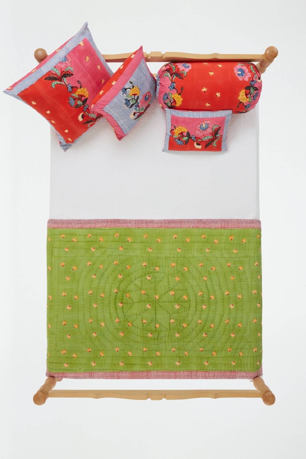 Lisa Corti trapunta reversibile 110x180cm indonesian red rose Fino Al -60%