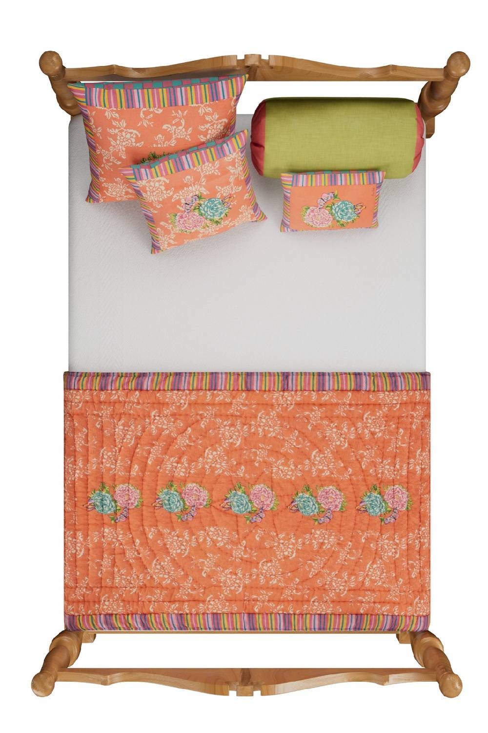Lisa Corti trapunta reversibile 110x180cm kandem queen peach Shopping Online