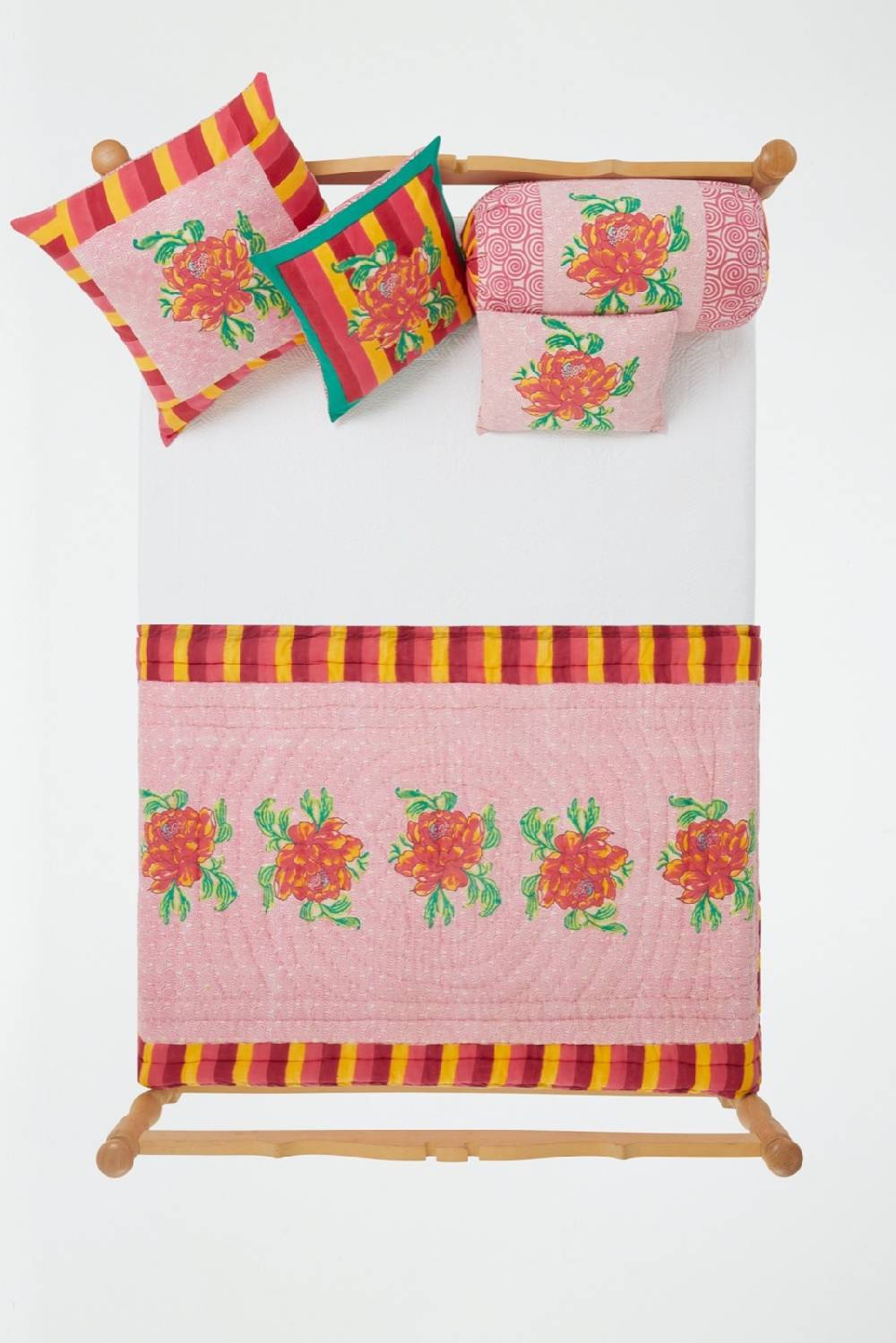 Lisa Corti trapunta reversibile 110x180cm camelia magenta pink Novità