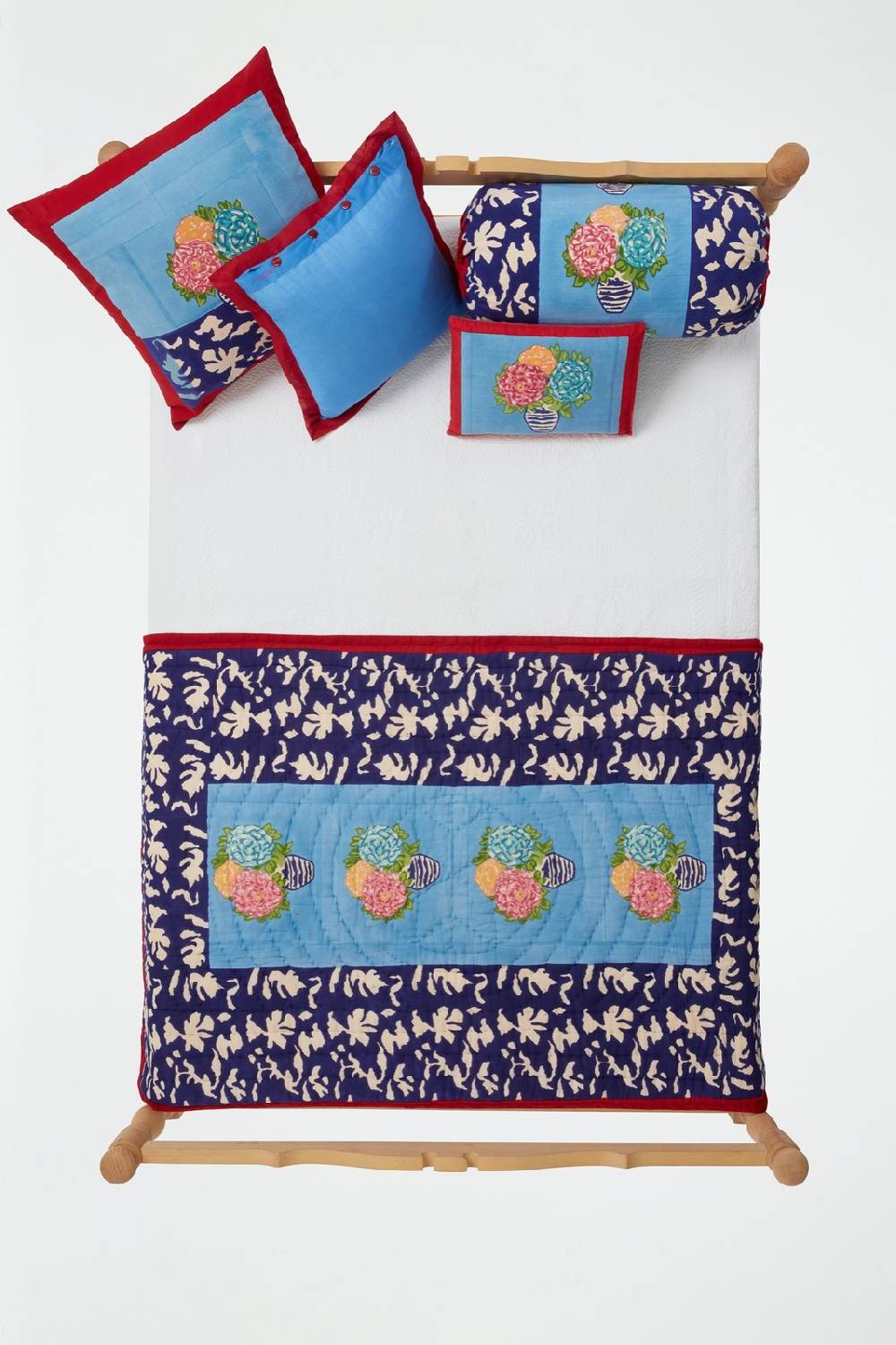 Lisa Corti trapunta reversibile 110x180cm lisa corti x la minervetta blue pot sky Presa