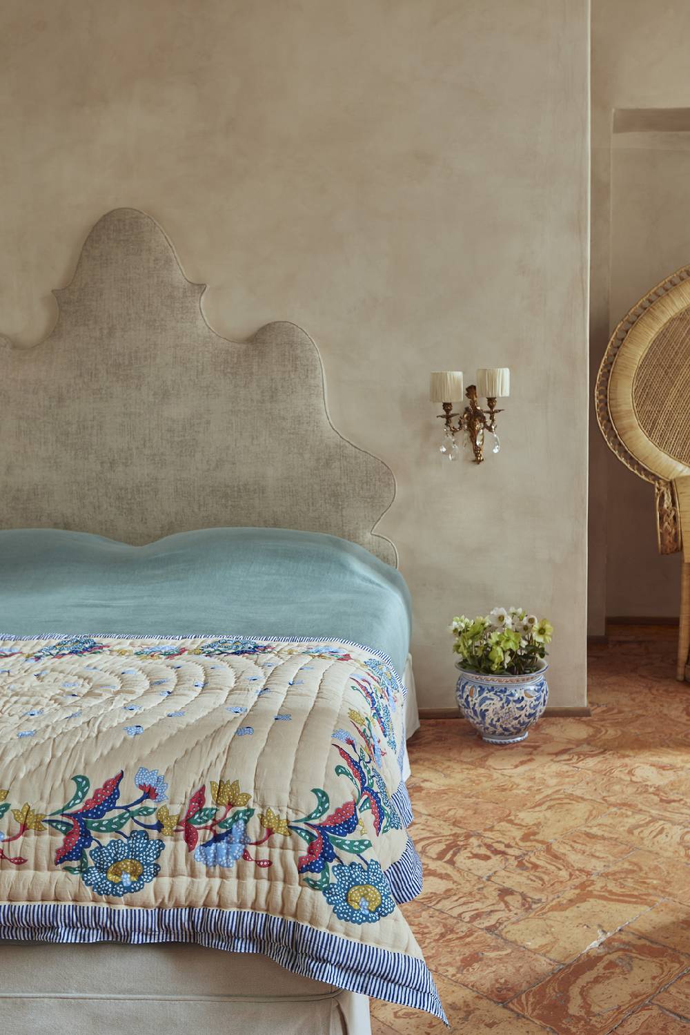 Lisa Corti trapunta reversibile 110x180cm cutter brooks x lisa corti indonesian natural cold Offerta