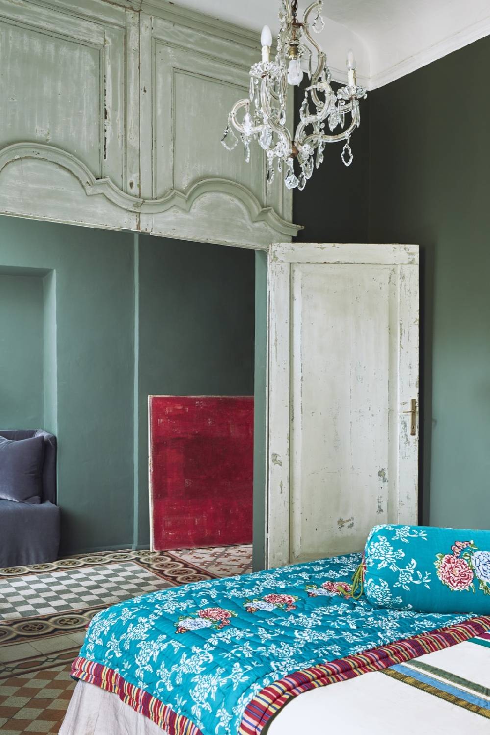 Lisa Corti trapunta reversibile 110x180cm kandem queen green Outlet