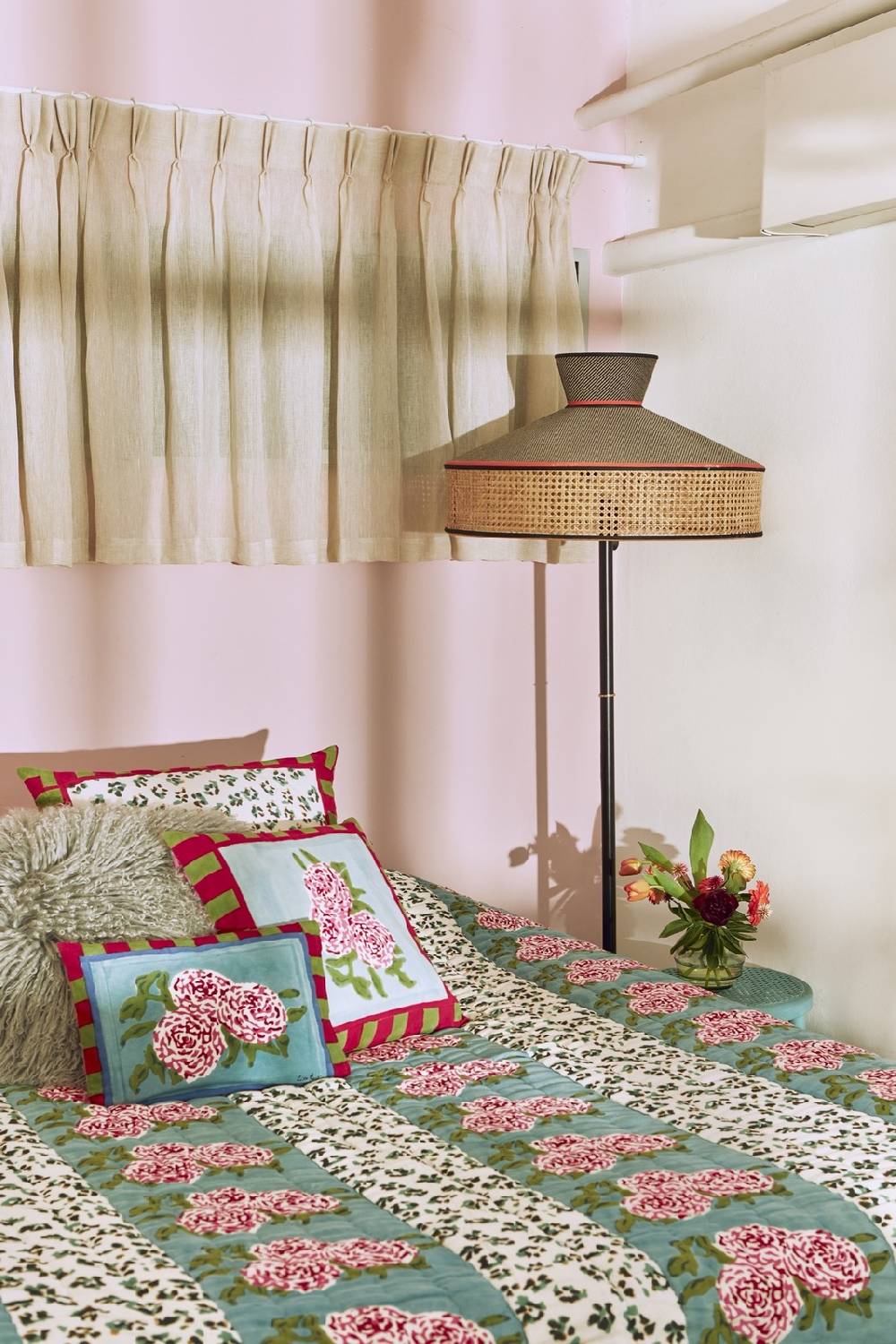 Lisa Corti cuscino cotone 30x40cm leopard stripes sky Italia