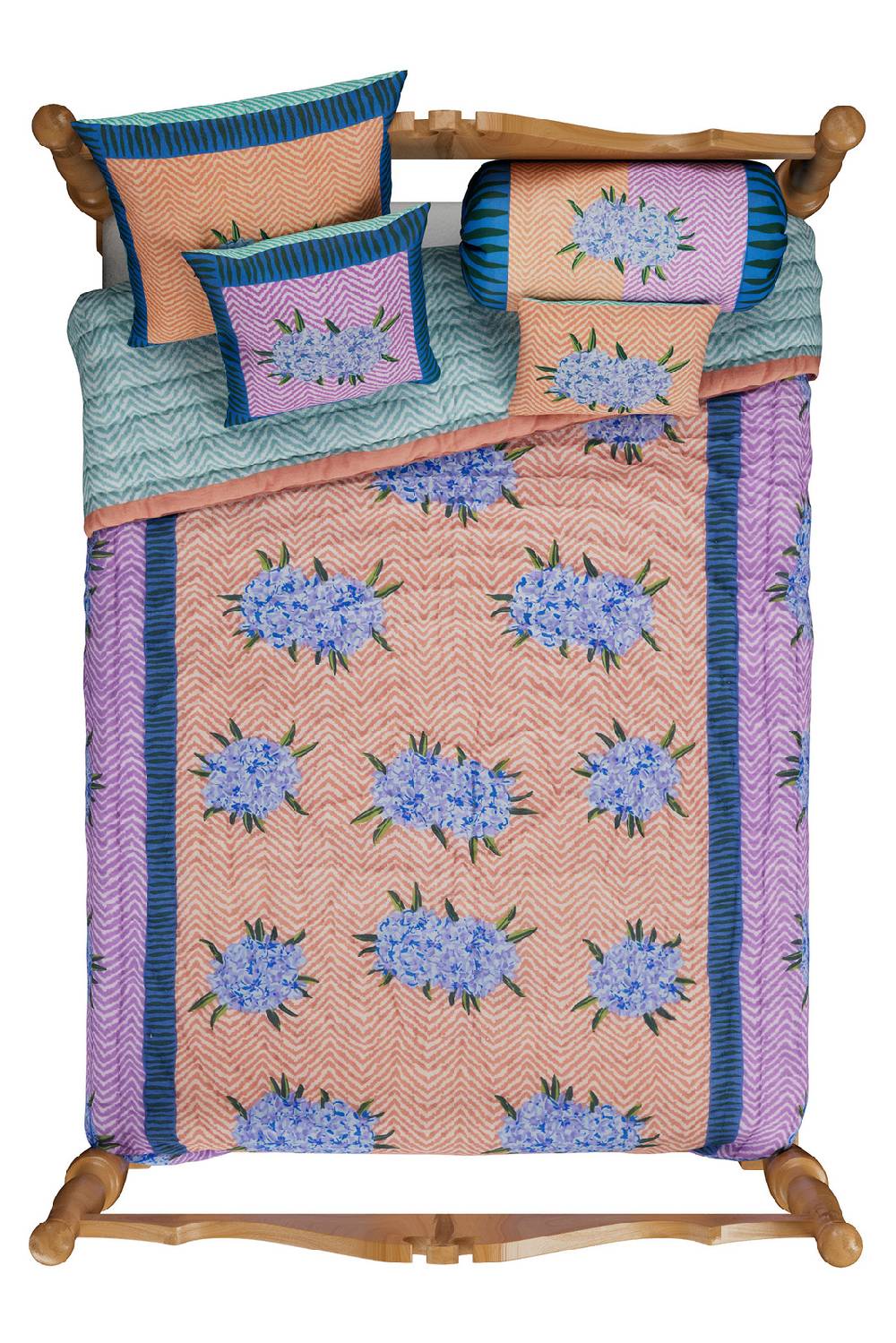 Lisa Corti cuscino cotone 30x40cm oleander peach Nuovo
