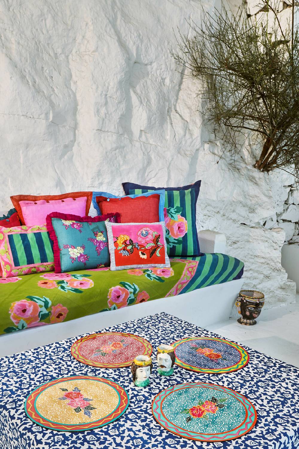 Lisa Corti cuscino cotone 30x40cm nizam acid green Spedizione Gratuita