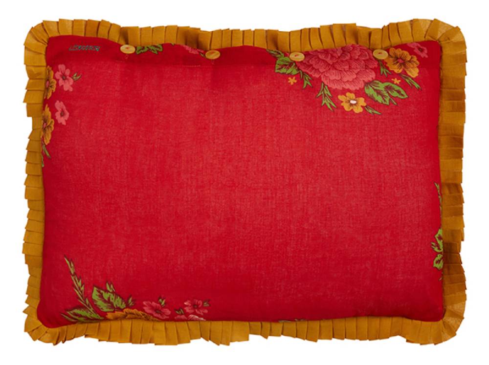 Lisa Corti federa organza 35x50cm big dahlia red Promozione Limitata