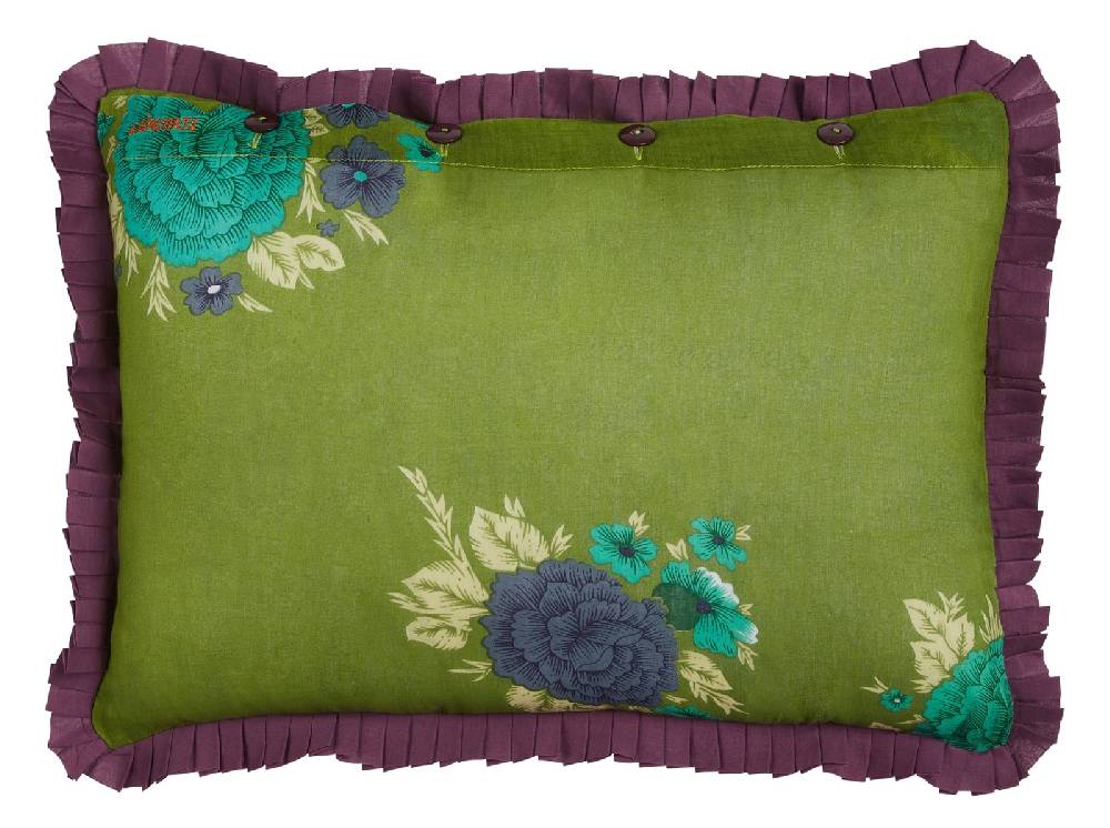Lisa Corti federa organza 35x50cm big dahlia acid green Prezzo Ridotto