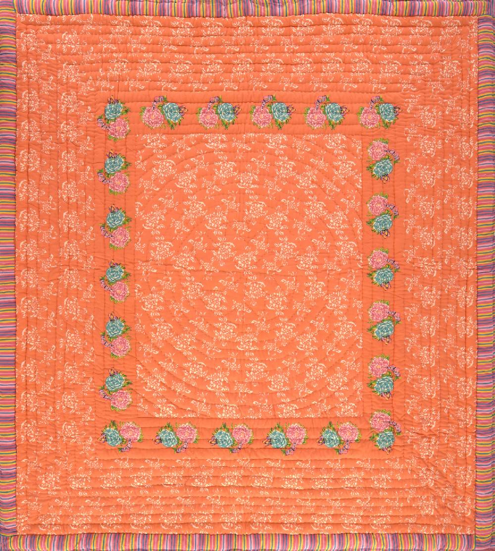 Lisa Corti trapunta reversibile 250x270cm kandem queen peach Hotsell