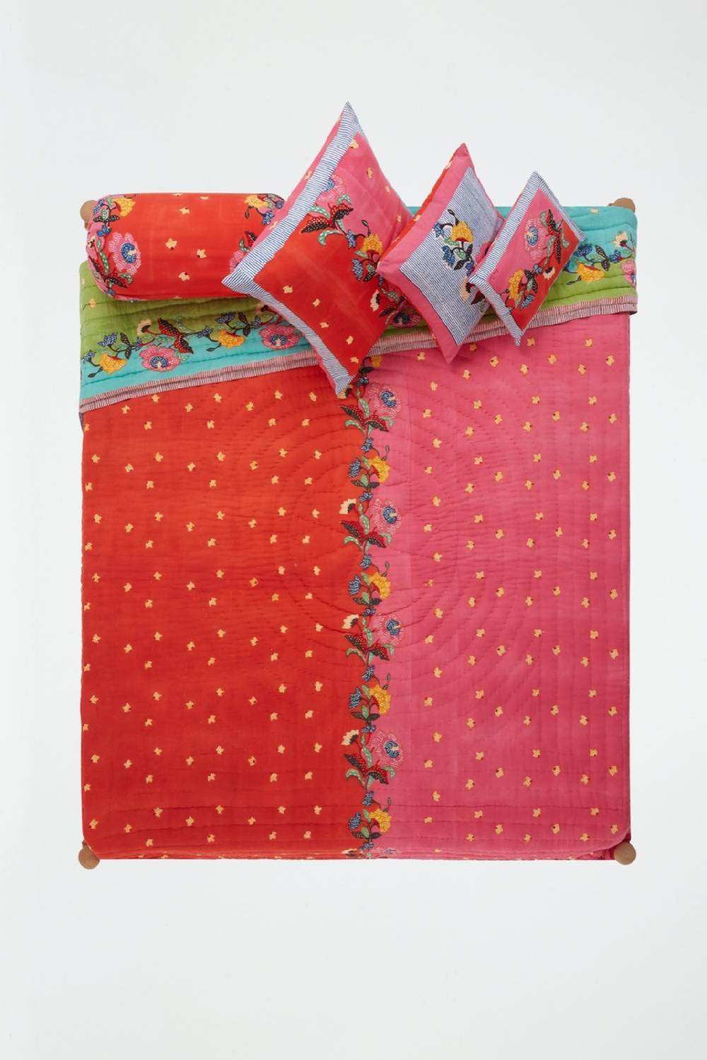 Lisa Corti trapunta reversibile 250x270cm indonesian red rose Vendita Economica