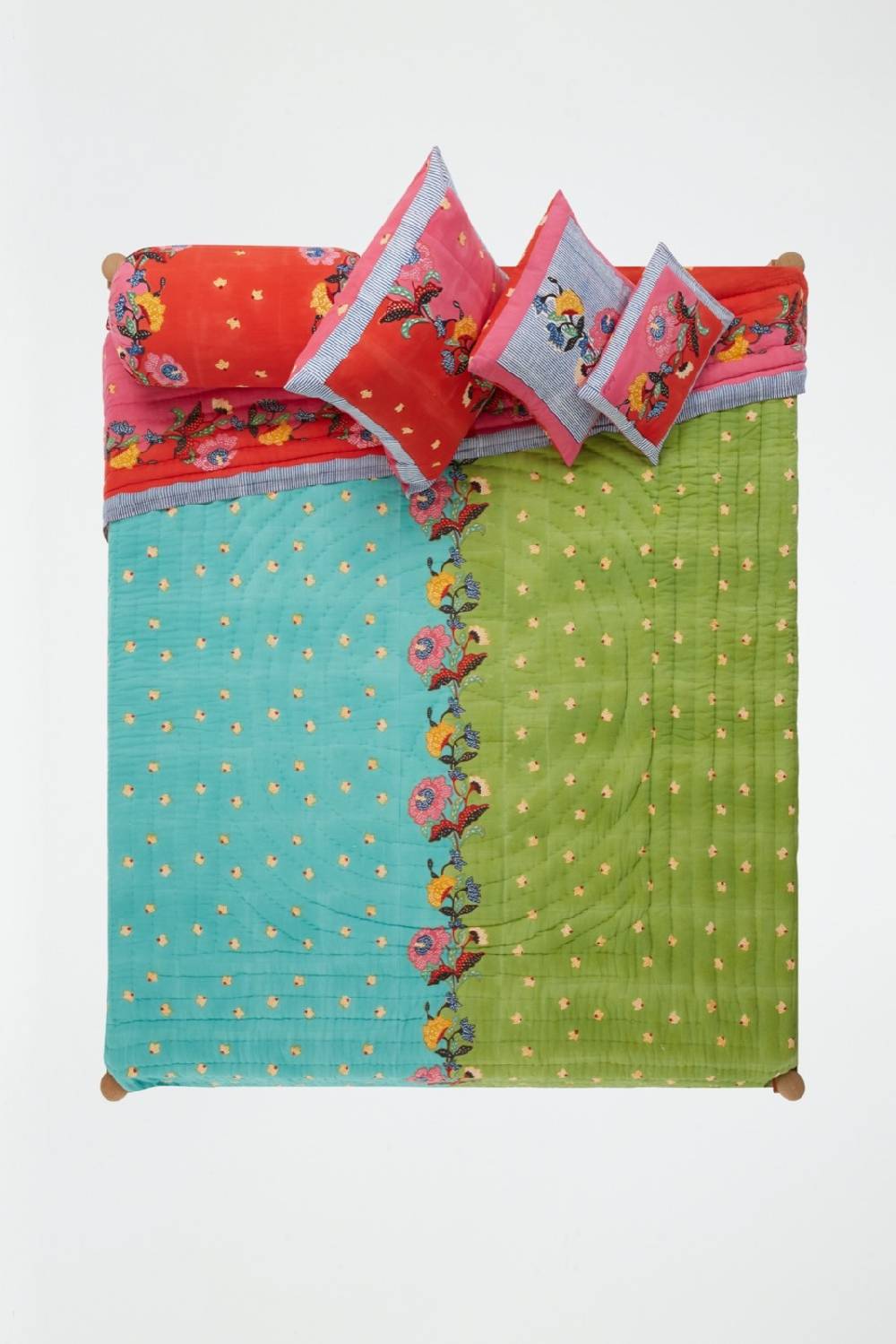 Lisa Corti trapunta reversibile 250x270cm indonesian red rose Vendita Economica