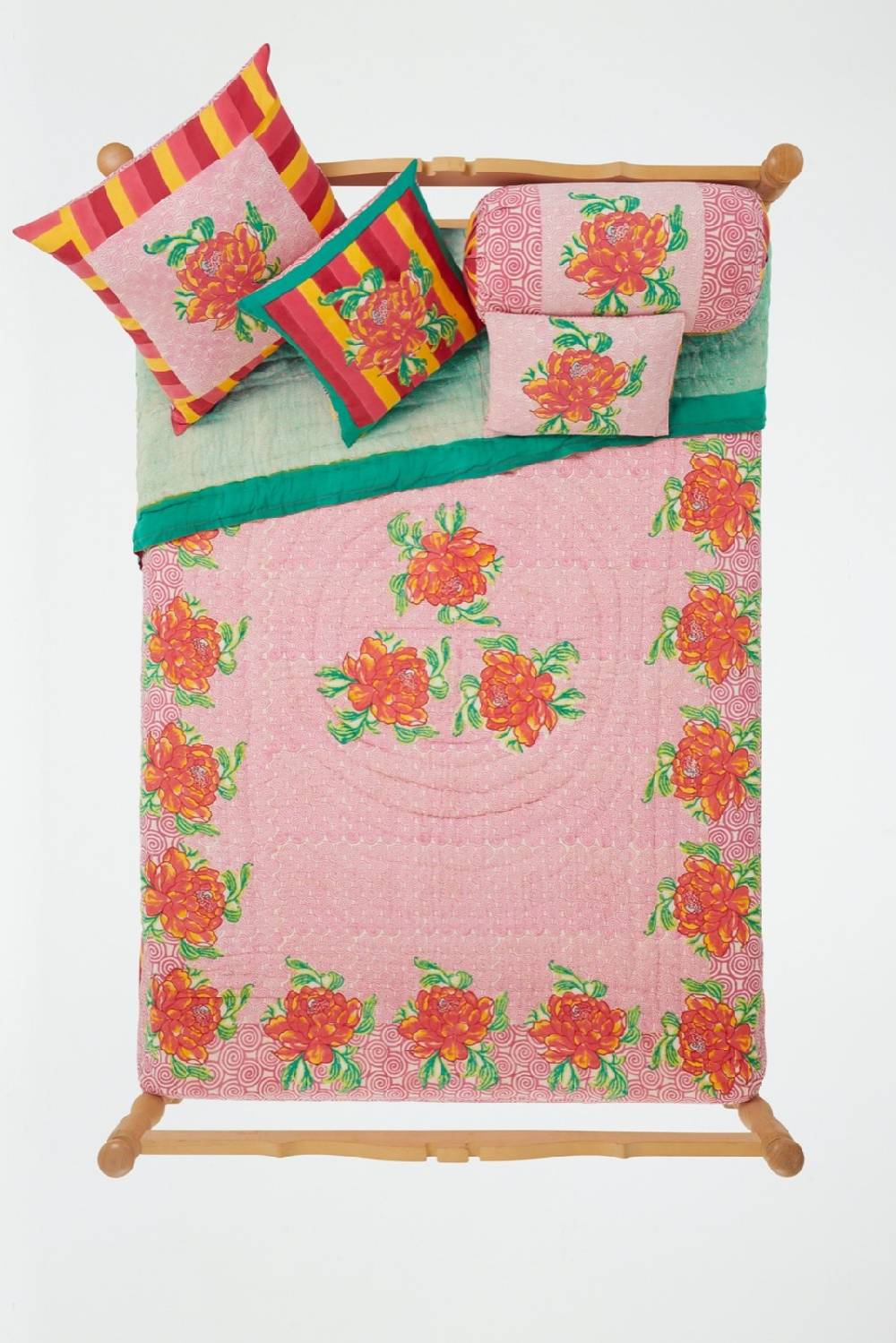 Lisa Corti trapunta reversibile 250x270cm camelia magenta pink Nuova
