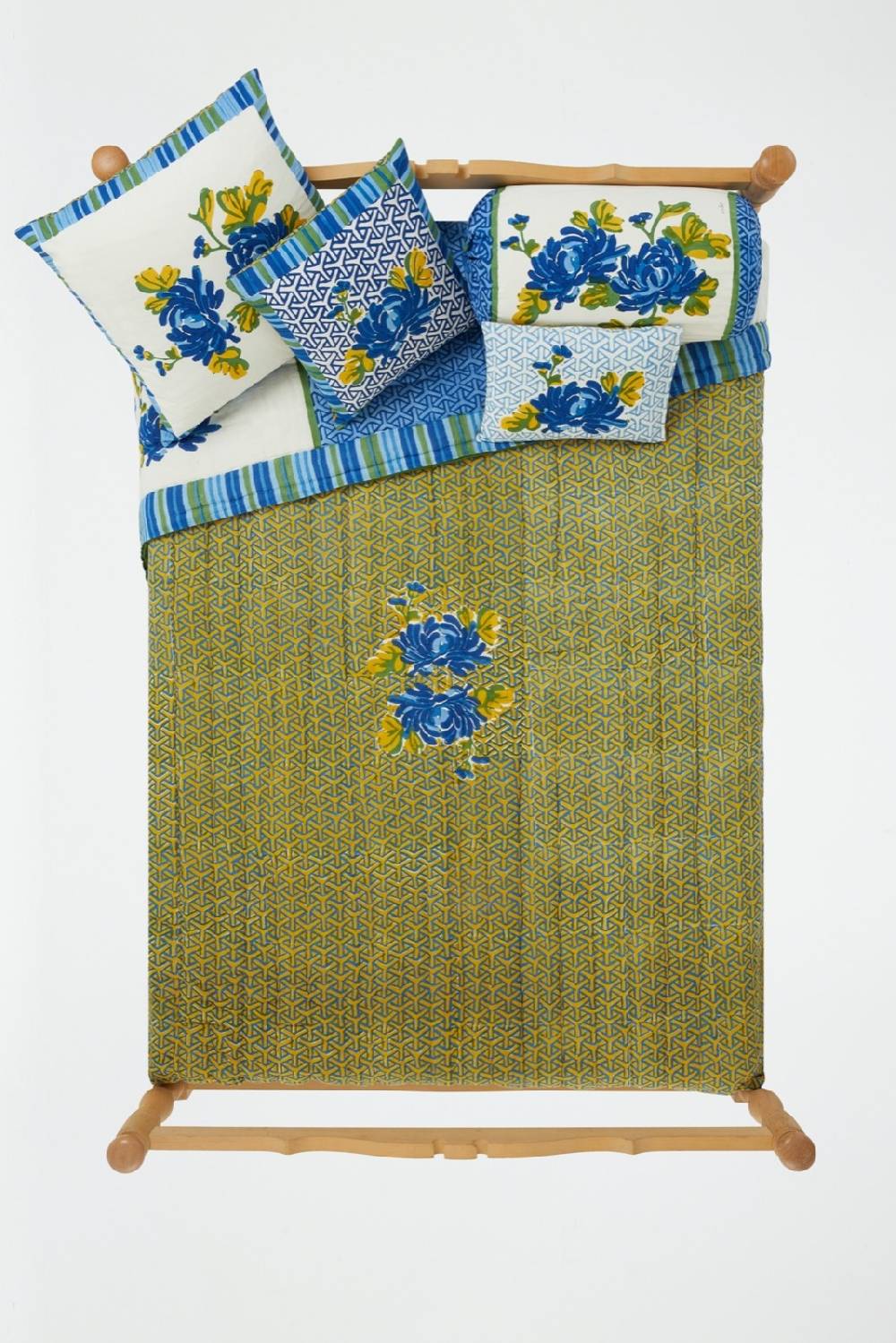 Lisa Corti trapunta reversibile 250x270cm vienna blue cream Moda