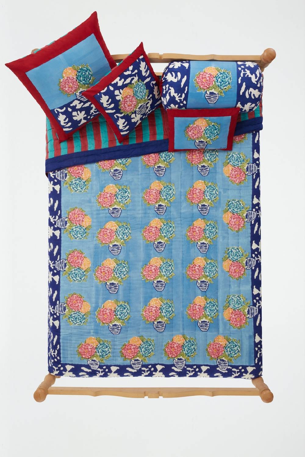 Lisa Corti trapunta reversibile 250x270cm lisa corti x la minervetta blue pot sky 2025