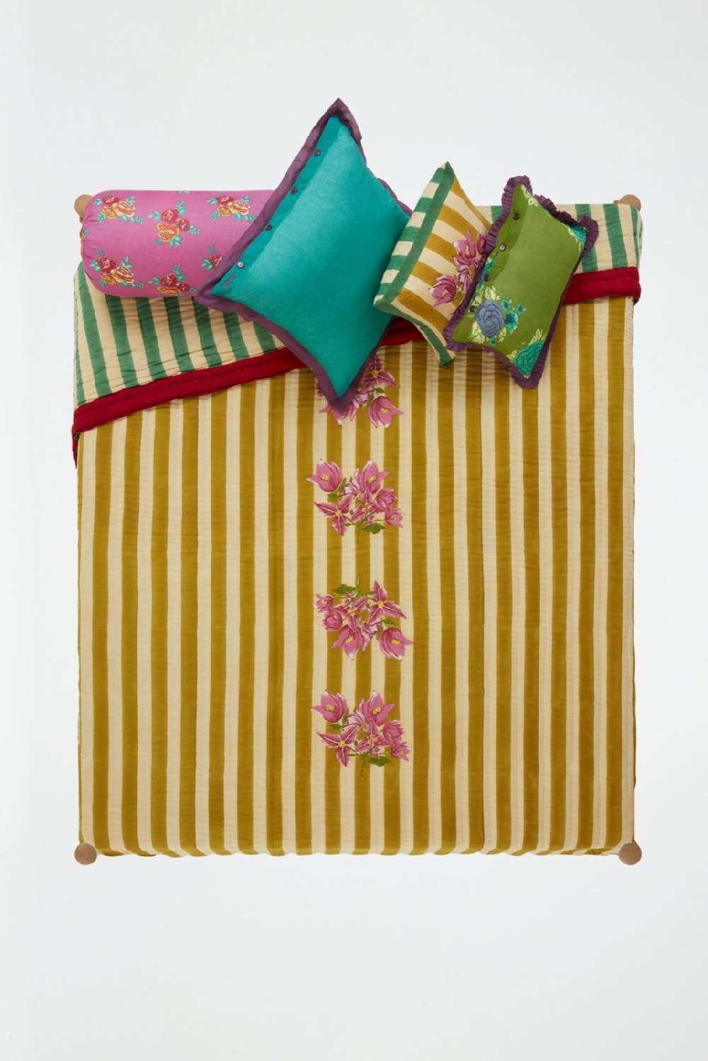 Lisa Corti trapunta reversibile 250x270cm issimo x lisa corti bouganville stripes white mustard Qualità