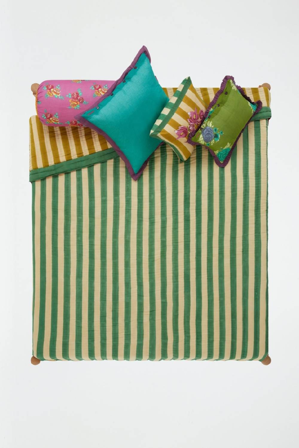 Lisa Corti trapunta reversibile 250x270cm issimo x lisa corti bouganville stripes white mustard Qualità