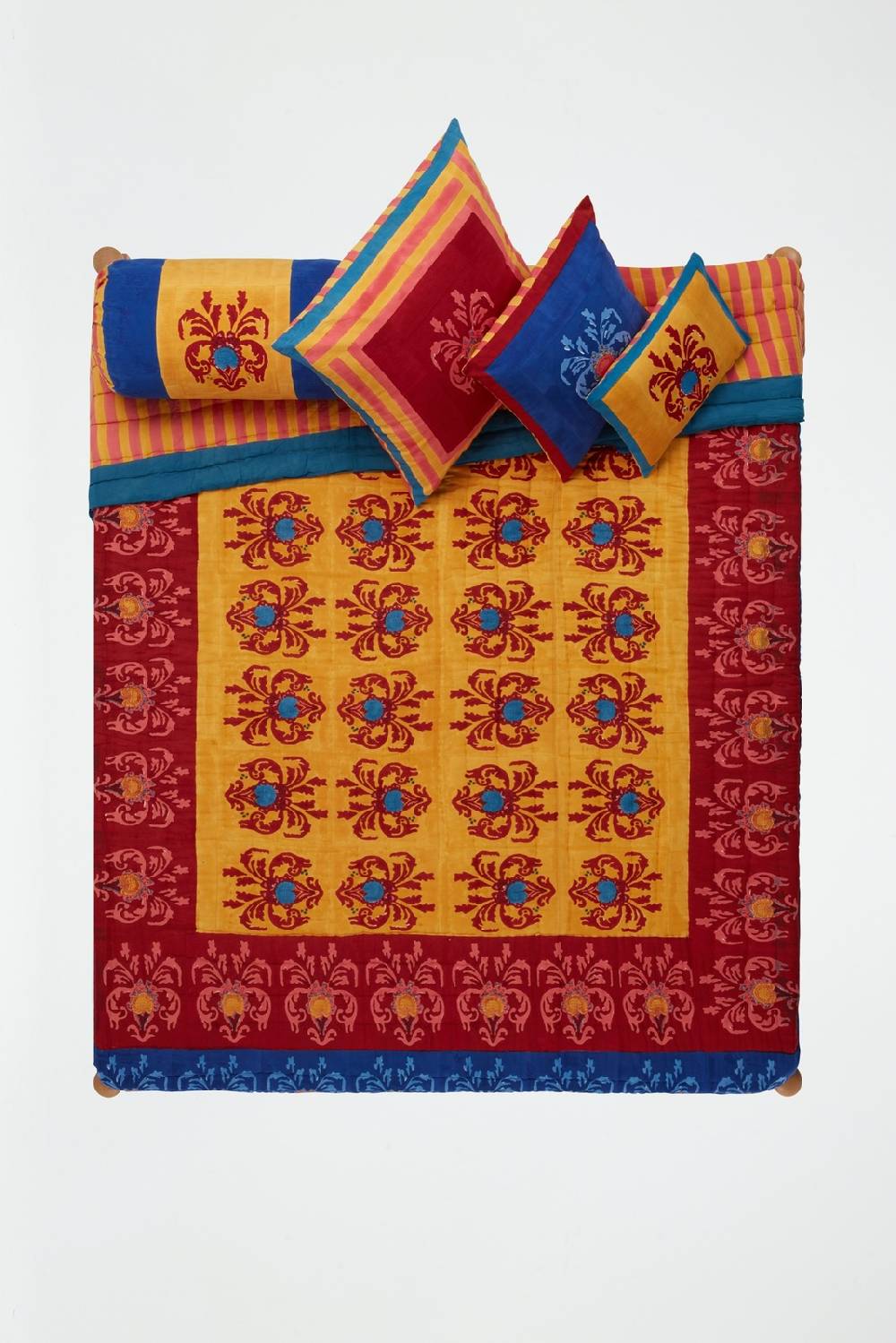 Lisa Corti trapunta reversibile 250x270cm brocade royal blue Pezzi Unici