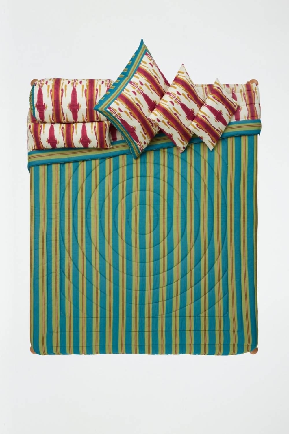 Lisa Corti trapunta reversibile 250x270cm flame aubergine gold Soddisfazione Garantita
