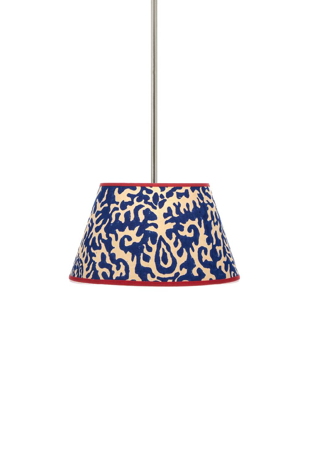 Lisa Corti paralume diam 25 suzani damask royal blue Sottocosto