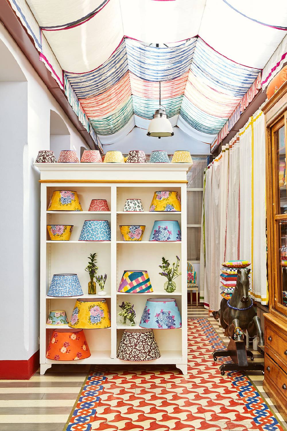 Lisa Corti paralume diam 30 ankara aqua In Vendita