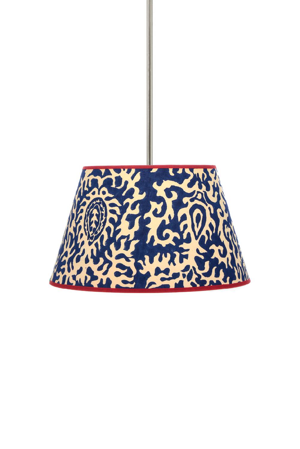 Lisa Corti paralume diam 30 suzani damask royal blue Saldi Di Fabbrica