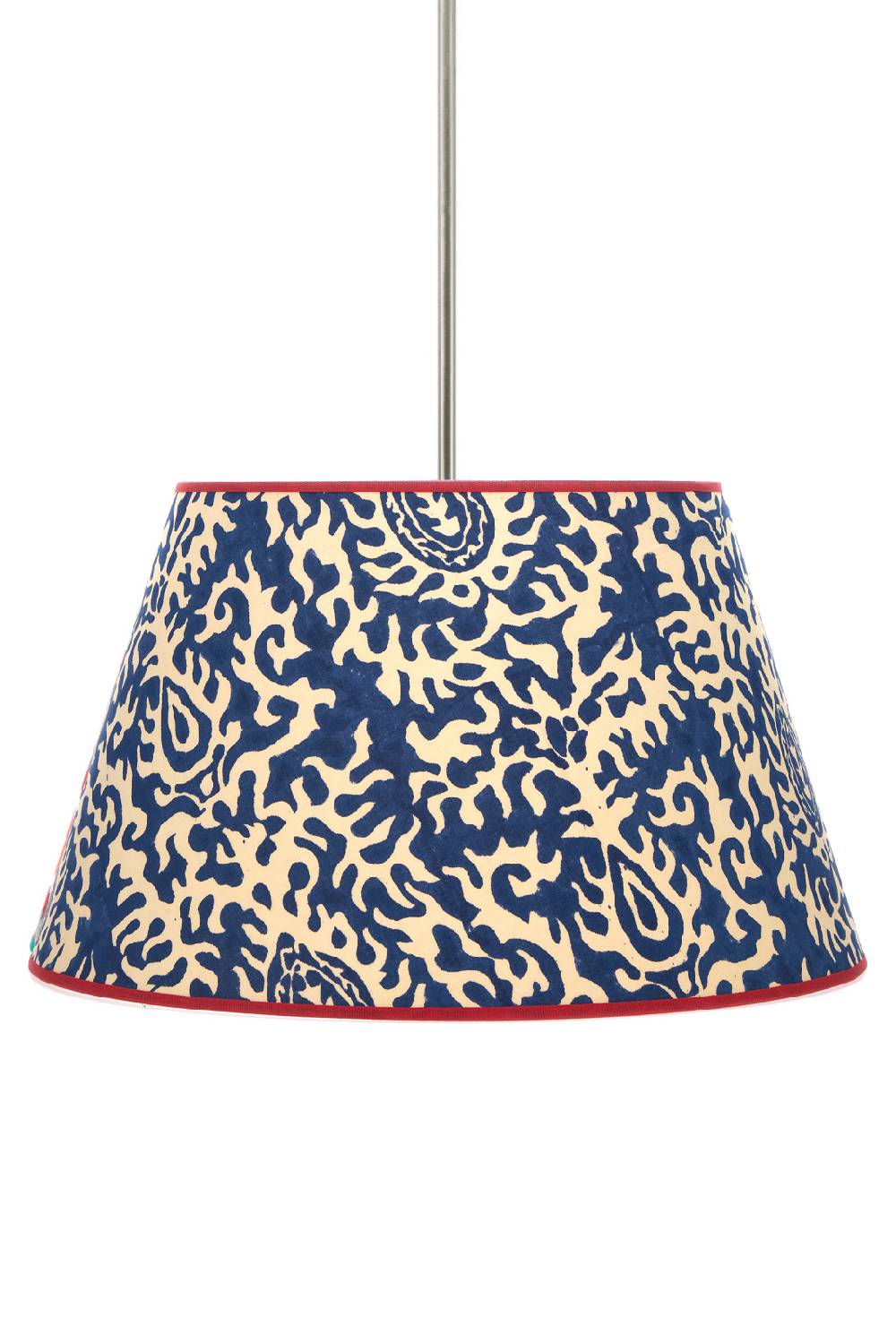 Lisa Corti paralume diam 40 suzani damask royal blue Nuova