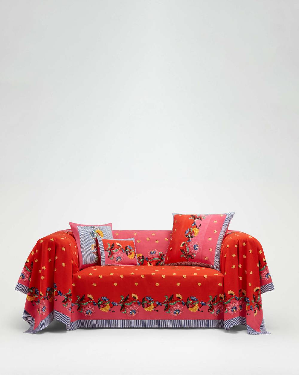 Lisa Corti telo cotone 250x270cm indonesian red rose Saldi Di Fabbrica