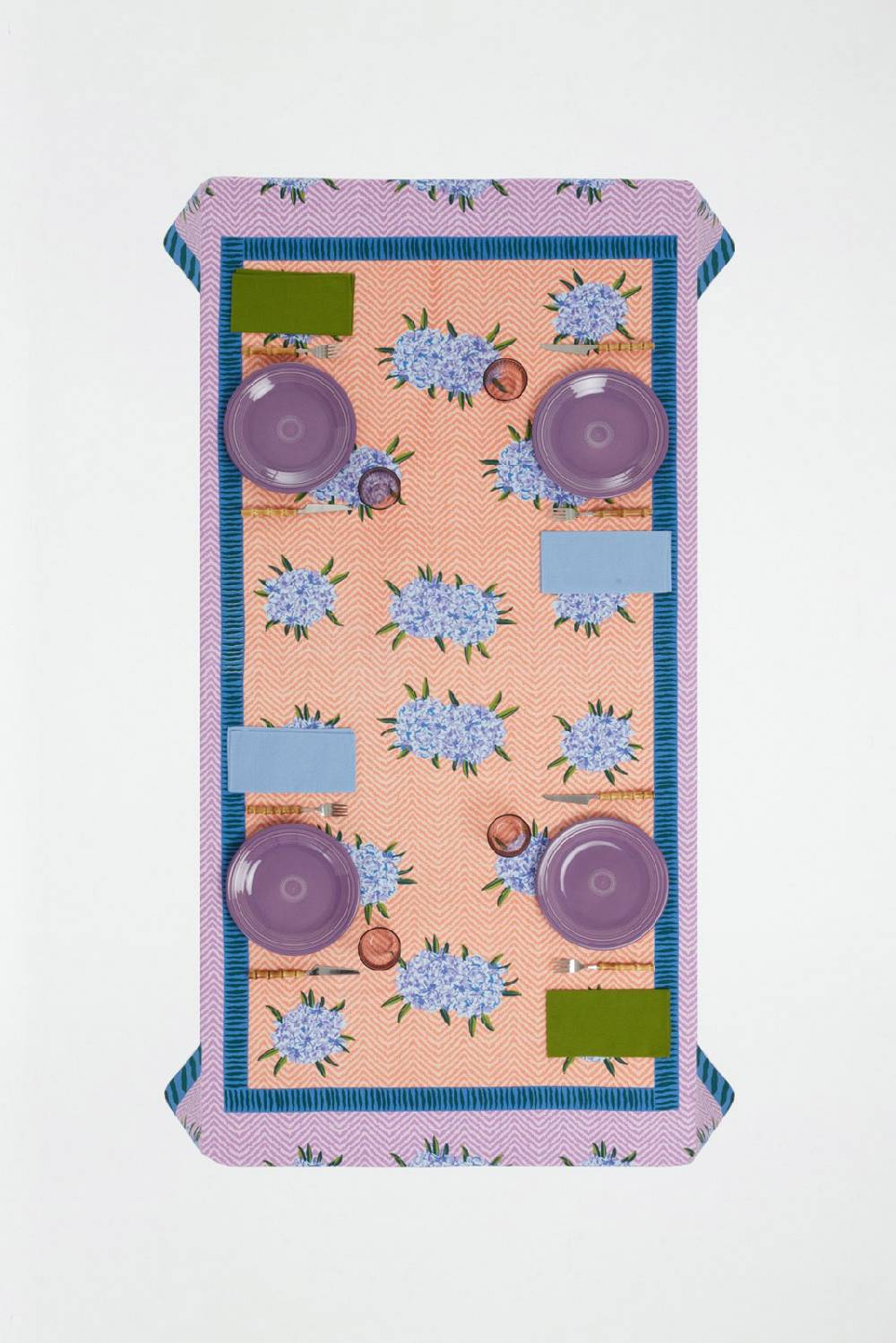 Lisa Corti telo cotone 250x270cm oleander lilac peach I Più Venduti