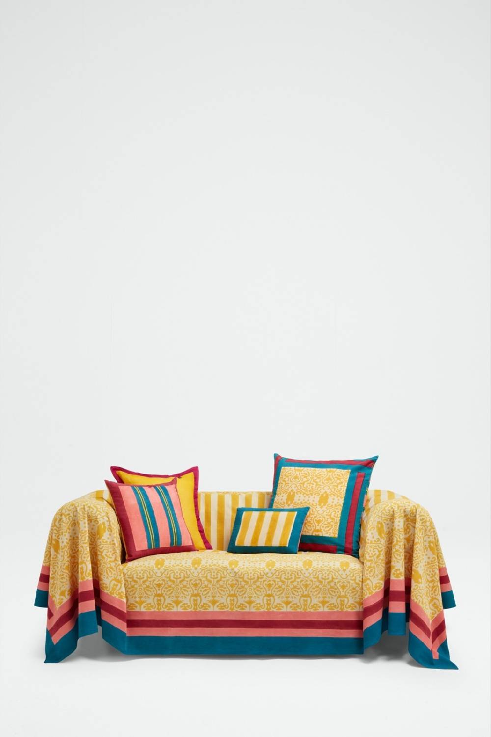 Lisa Corti telo cotone 250x270cm damask design gold Moda