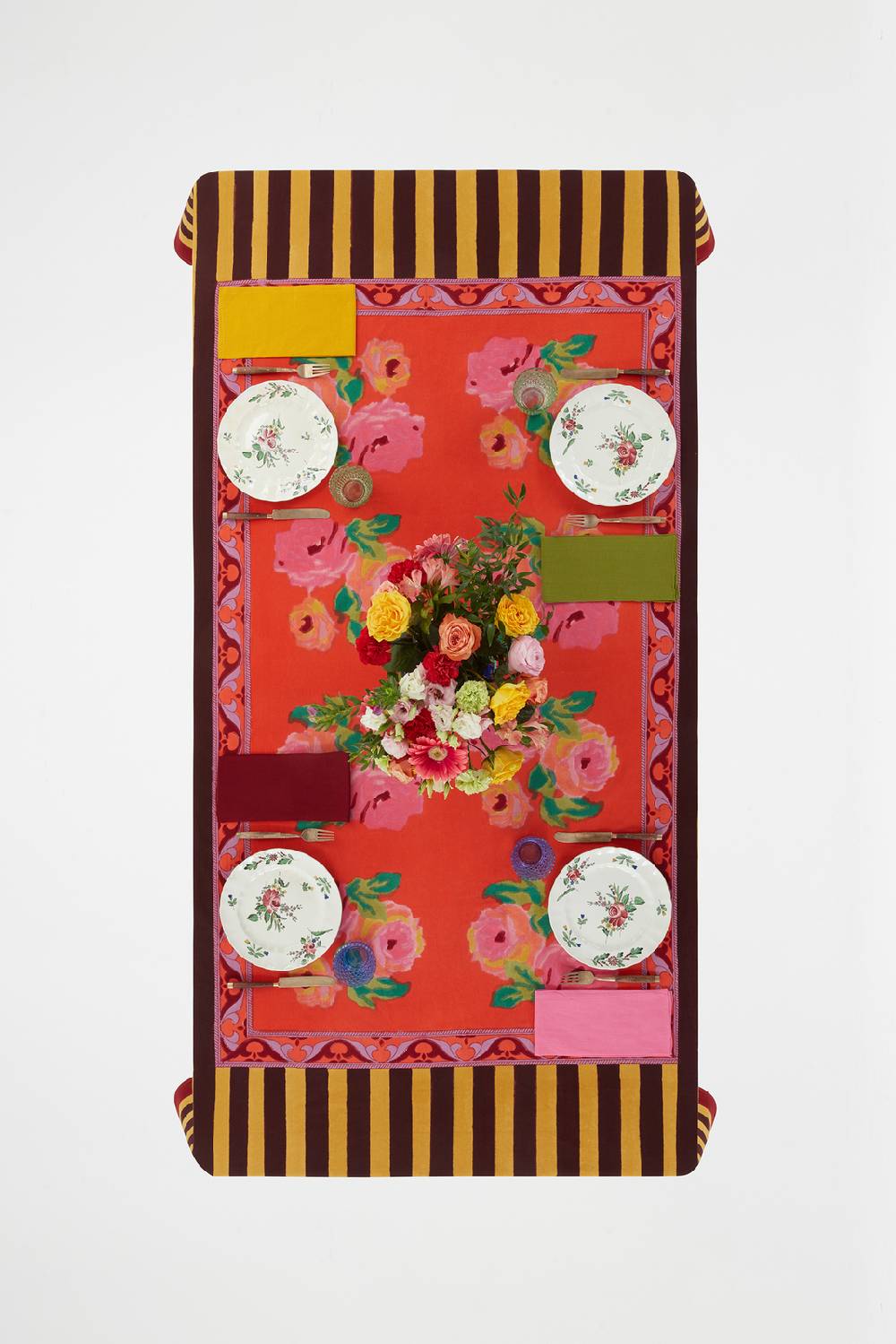 Lisa Corti telo cotone 250x270cm nizam red In Linea
