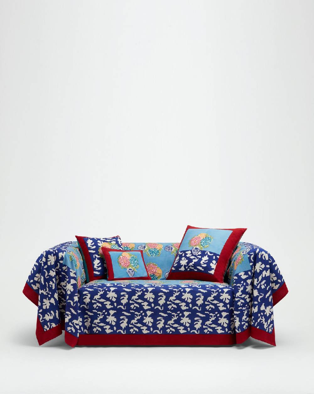 Lisa Corti telo cotone 250x270cm lisa corti x la minervetta blue pot sky Nuovo